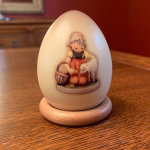 Hummel Porcelain Special Edition Egg - Girl w/Lamb
